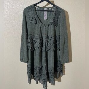 Pretty Angel Green  Lace Cardigan
